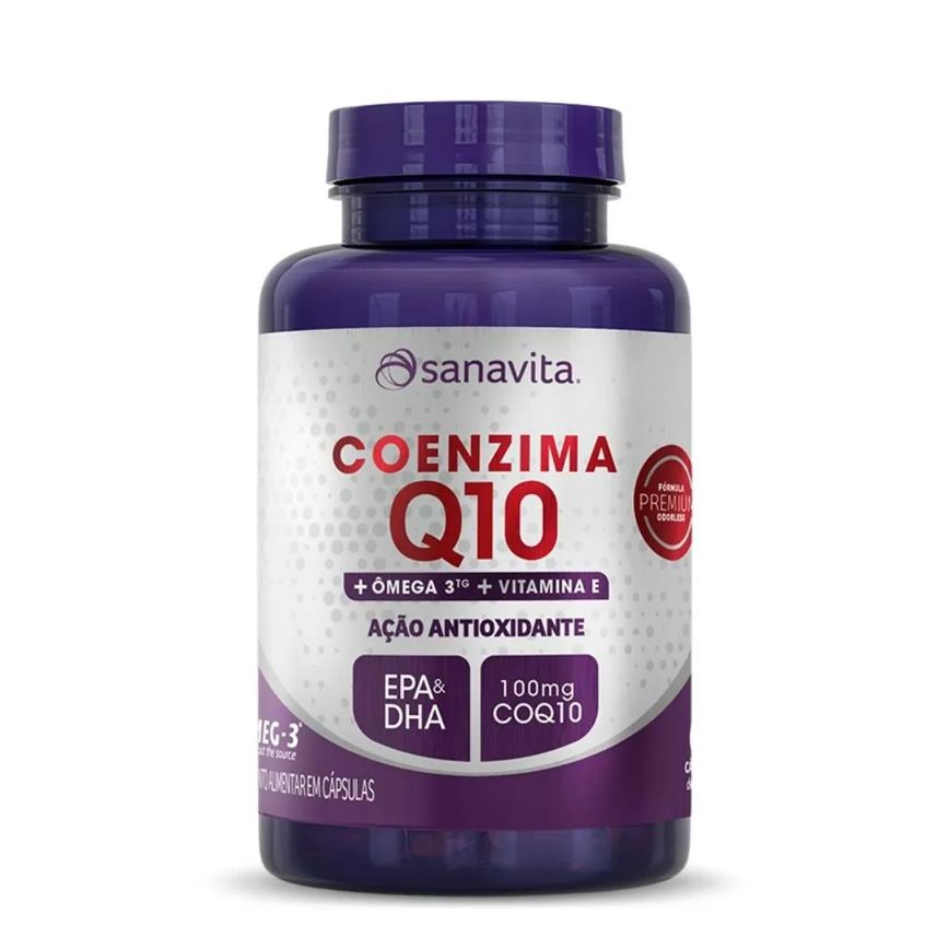 Ômega 3 Mais Coenzima Q10 Premium 60 cápsulas 500mg Sanavita
