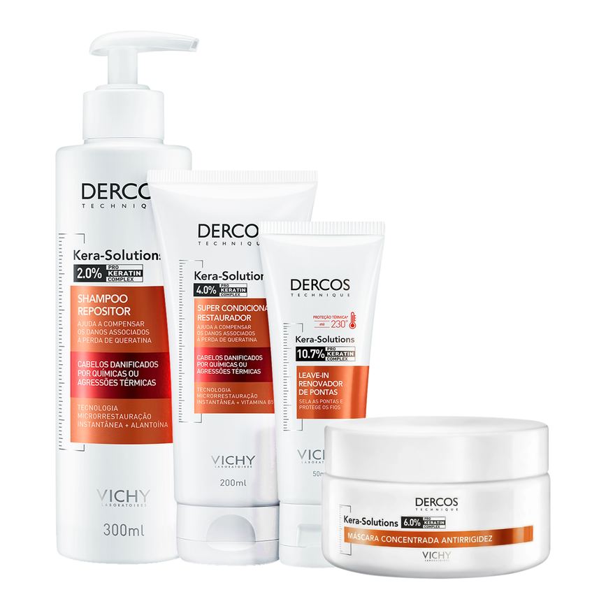 Kit Vichy Dercos Kera-Solutions Complete (4 Produtos)