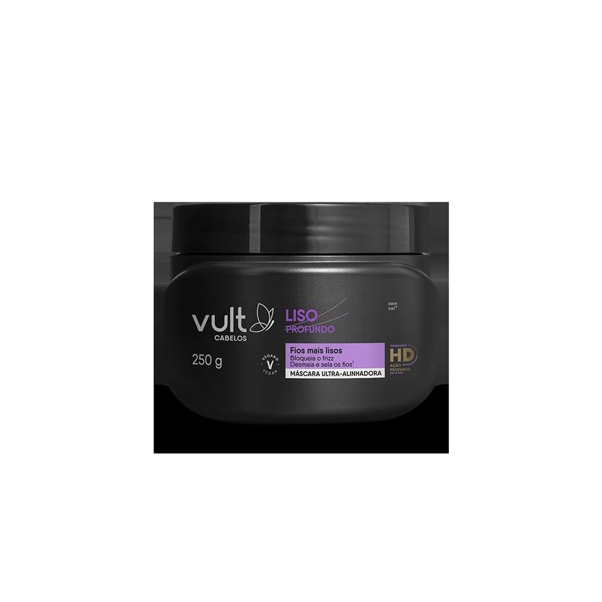 Máscara Vult Cabelos Liso Profundo Pote 250g