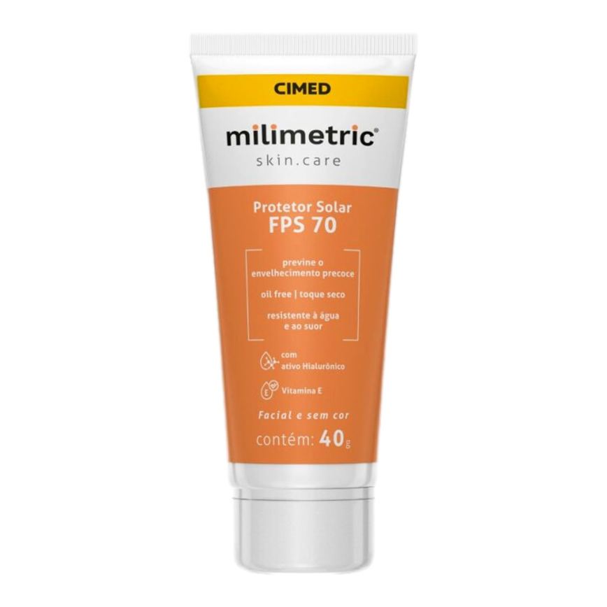 Protetor Solar Facial Milimetric Toque Seco FPS70 40g