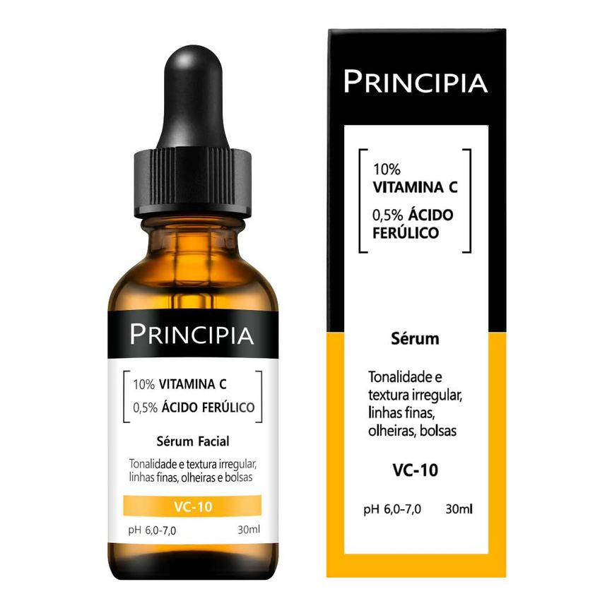 Sérum Facial Principia VC-10 com 10% Vitamina C e 0,5% Ácido Ferúlico 30ml