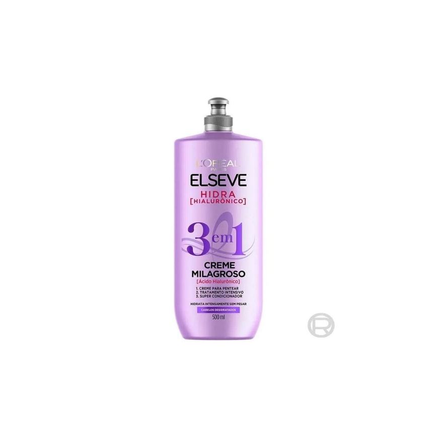 Creme de Tratamento Capilar Elseve Hidra Hialurônico 3 em 1 Milagroso 500ml