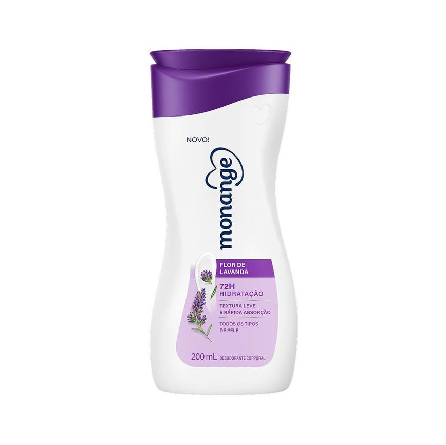 Loção Corporal Monange Hidratação Essencial Hidratante Desodorante Flor de Lavanda 200ml