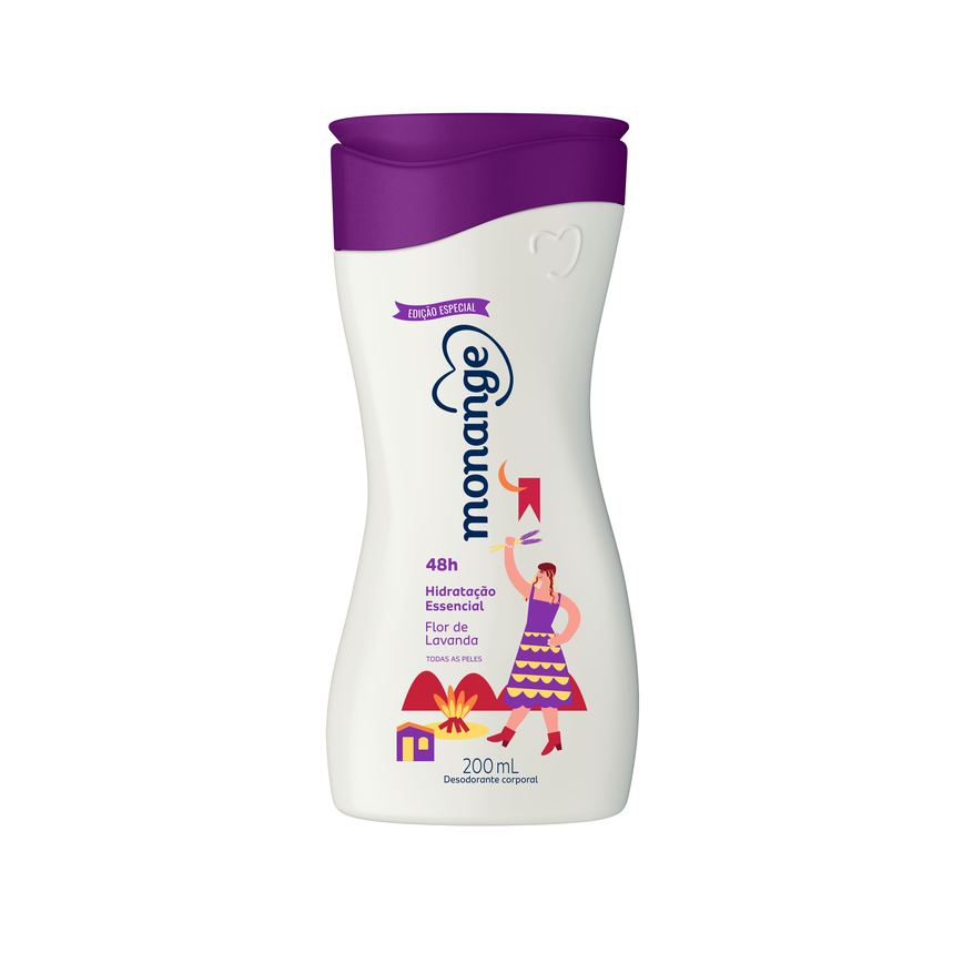 Loção Corporal Monange Flor de Lavanda com Ação Desodorante 200ml