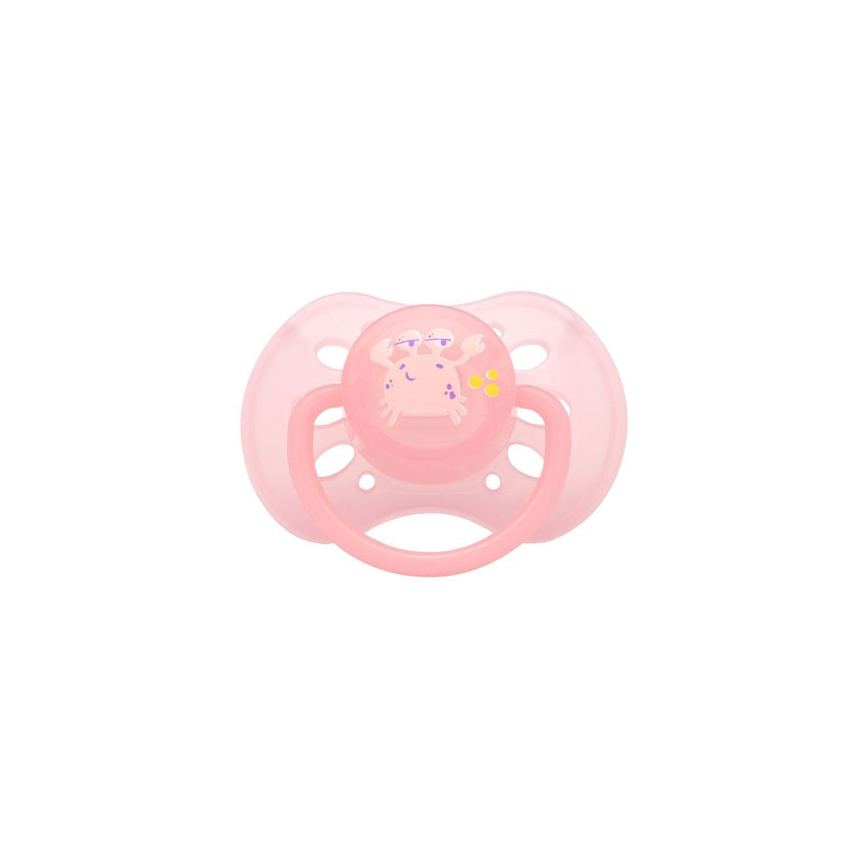Chupeta Lolly Kinddy Oceano Ortodôntica +6 meses Silicone Rosa Tamanho 2 1 Unidade