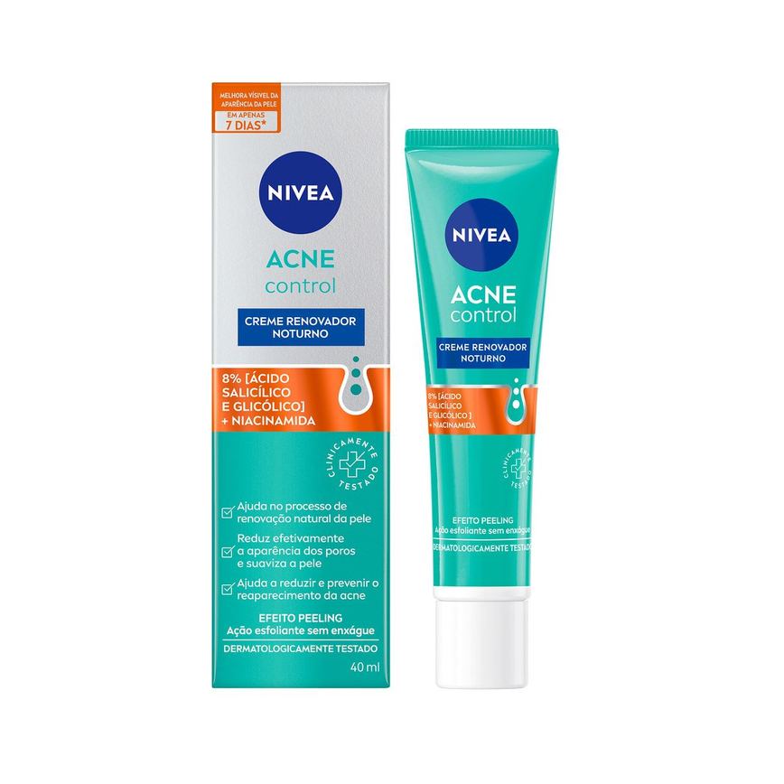 Creme Facial Nivea Acne Control Renovador Noturno 40ml