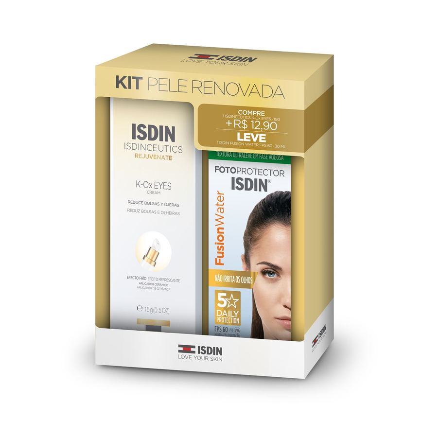 Kit Anti-Idade Isdin Ceutics K-Ox Eyes 15g + Protetor Solar Facial Fusion Water 30ml