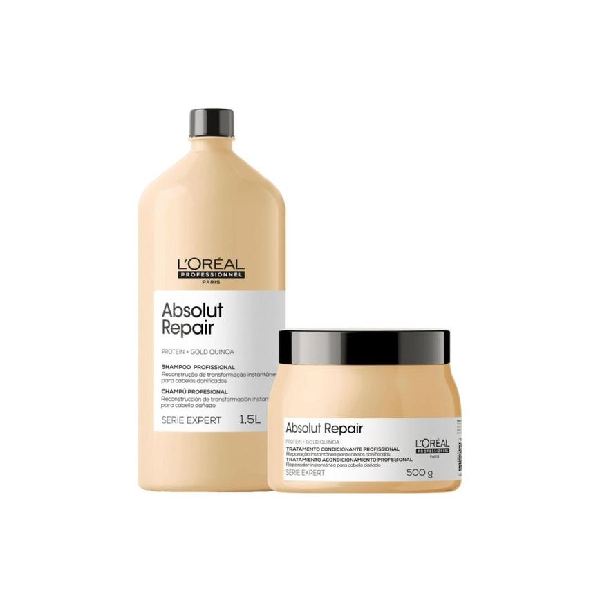 L'Oréal - Absolut Repair Gold Kit Shampoo e Máscara - 1,5L/500g