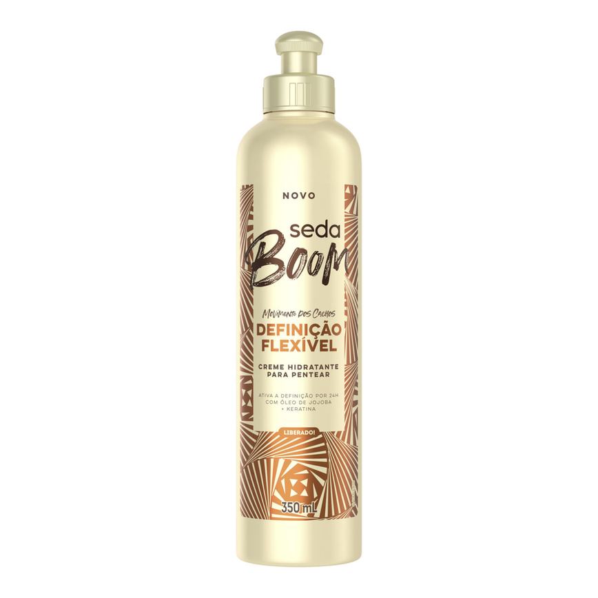 Creme Para Pentear Hidratante Seda Boom Com Óleo De Jojoba E Keratina Definição Flexível 350ml
