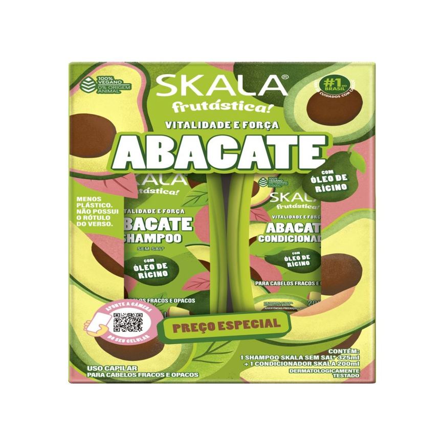 Kit Skala Abacate Shampoo 325ml + Condicionador 200ml