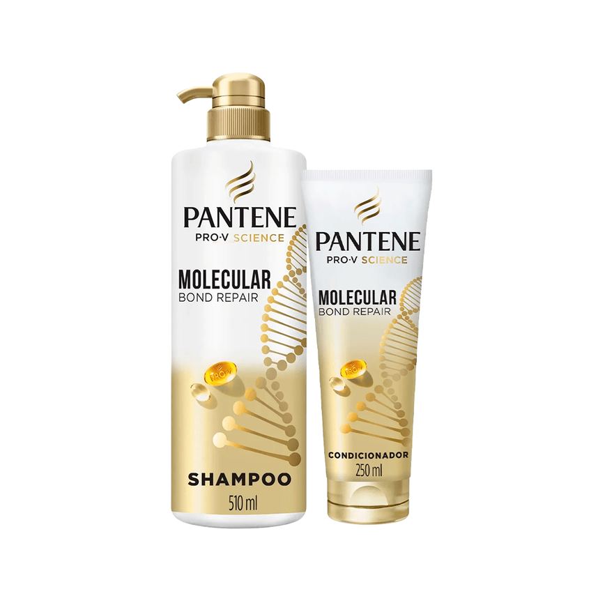 Kit Pantene Shampoo Reparador Molecular Bond Repair 510ml + Condicionador Pro-V Science Molecular Bond Repair 250ml