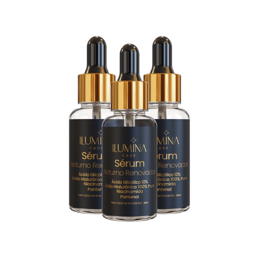 Kit 3 Sérum Noturno Ácido Glicólico