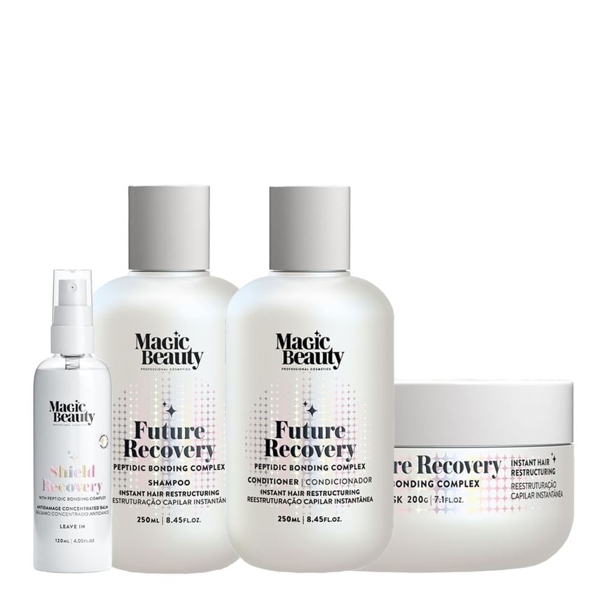 Kit Magic Beauty Future Recovery - Shampoo 250ml + Condicionador 250ml + Máscara 200g +Leave-In Shield 120ml