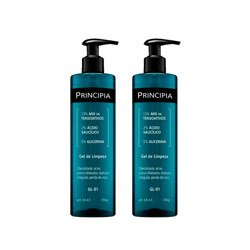 Kit Principia Gel de Limpeza Facial GL-01 350ml 2 Unidades