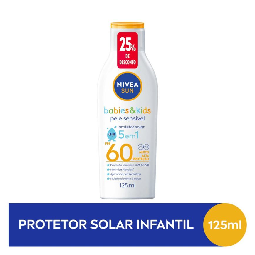 Protetor Solar Nivea Sun Babies & Kids Fps60 125ml