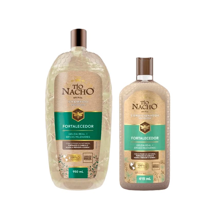 Kit Tío Nacho Shampoo Engrossador Fortalecedor 950ml + Condicionador Fortalecedor Antiqueda 415ml