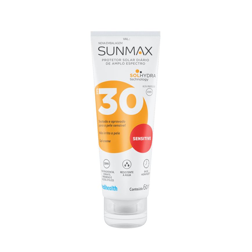 Protetor Solar Sunmax Sensitive FPS30 Hipoalergênico 60ml