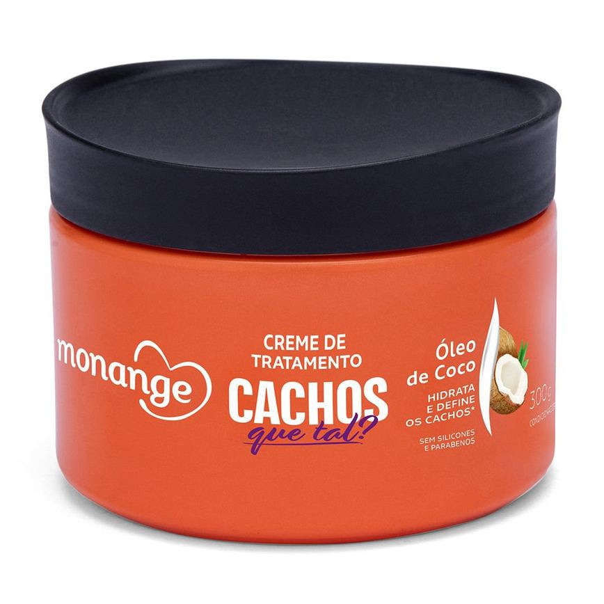 Creme de Tratamento Capilar Monange Cachos Que Tal Óleo de Coco 300g