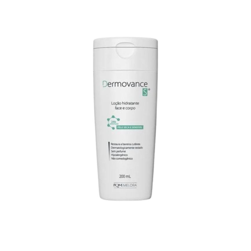 Loção Corporal Dermovance S Hidratante Peles Secas e Sensíveis 200ml