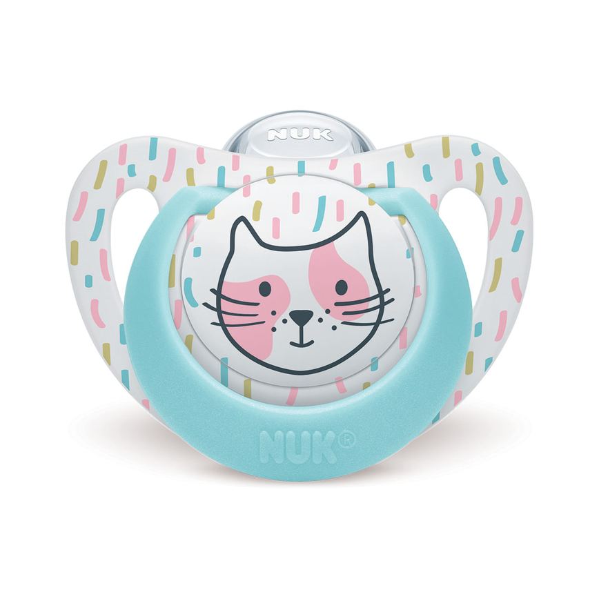 Chupeta NUK Genius Oral Fit +18 meses Soft Flex Silicone Rosa Tamanho 3 1 Unidade