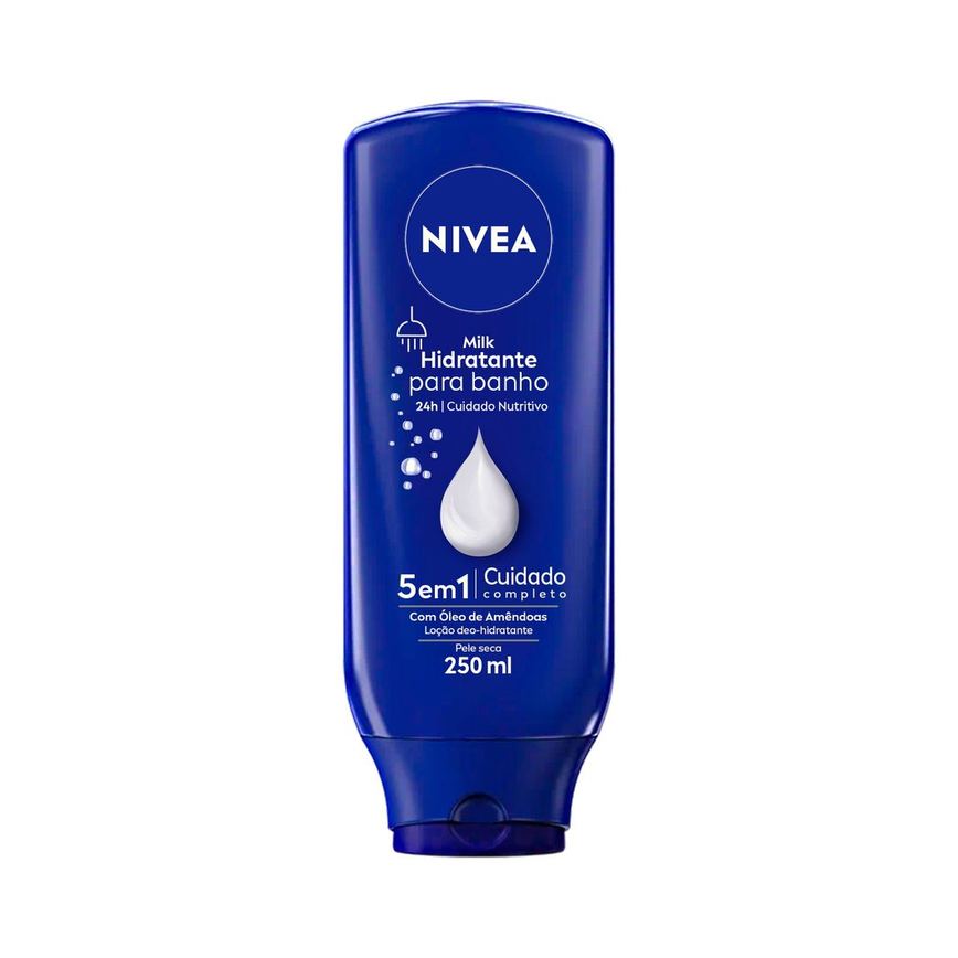 Loção Hidratante para Banho Nivea Milk Pele Seca 250ml