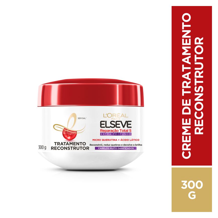 Creme de Tratamento Capilar Elseve Reparação Total 5 Extra Profundo Reconstrutor 300g