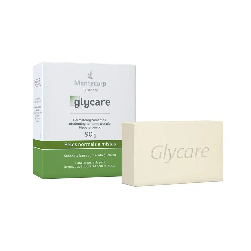 Sabonete em Barra Facial Mantecorp Skincare Glycare Ácido Glicólico 90g