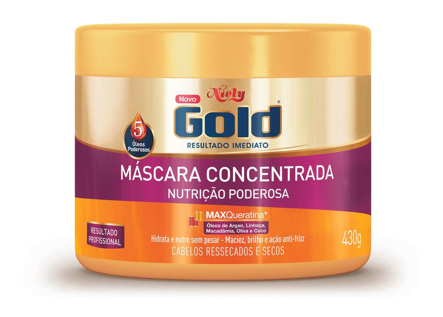 Máscara Capilar Niely Gold Nutrição Poderosa 430g