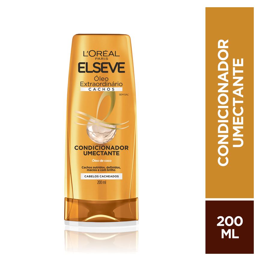 Condicionador Elseve Óleo Extraordinário Cachos Umectante 200ml