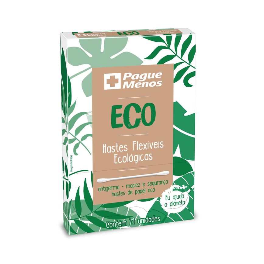 Hastes Flexível De Papel Ecológico 75 Unidades
