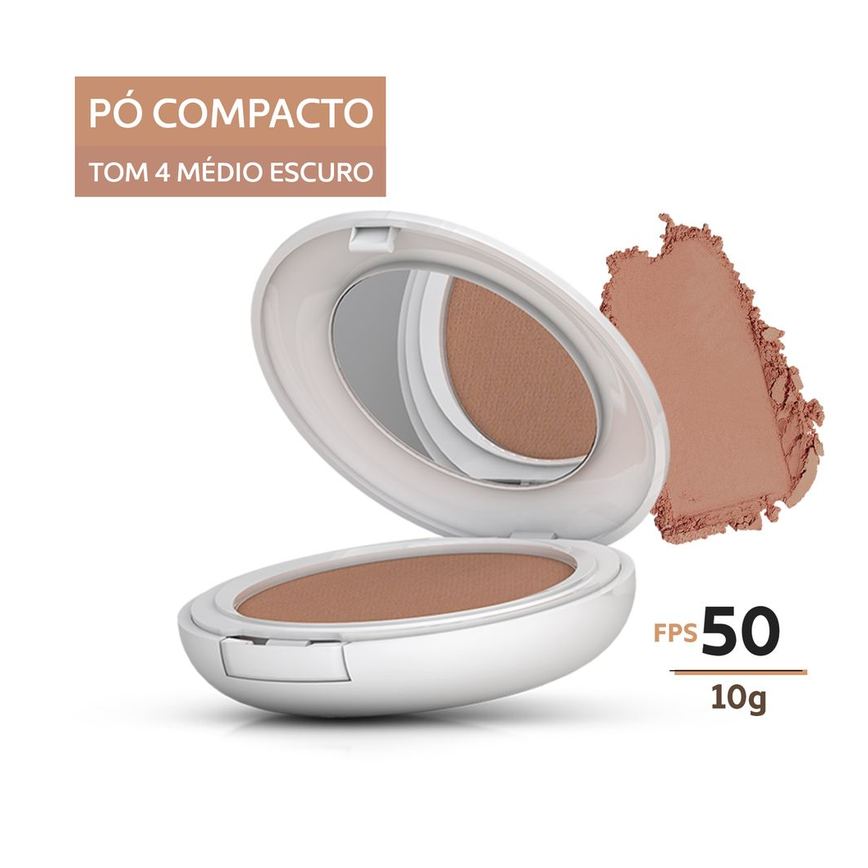 Protetor Solar Facial Episol Color FPS50 Morena Mais Pó Compacto 10g