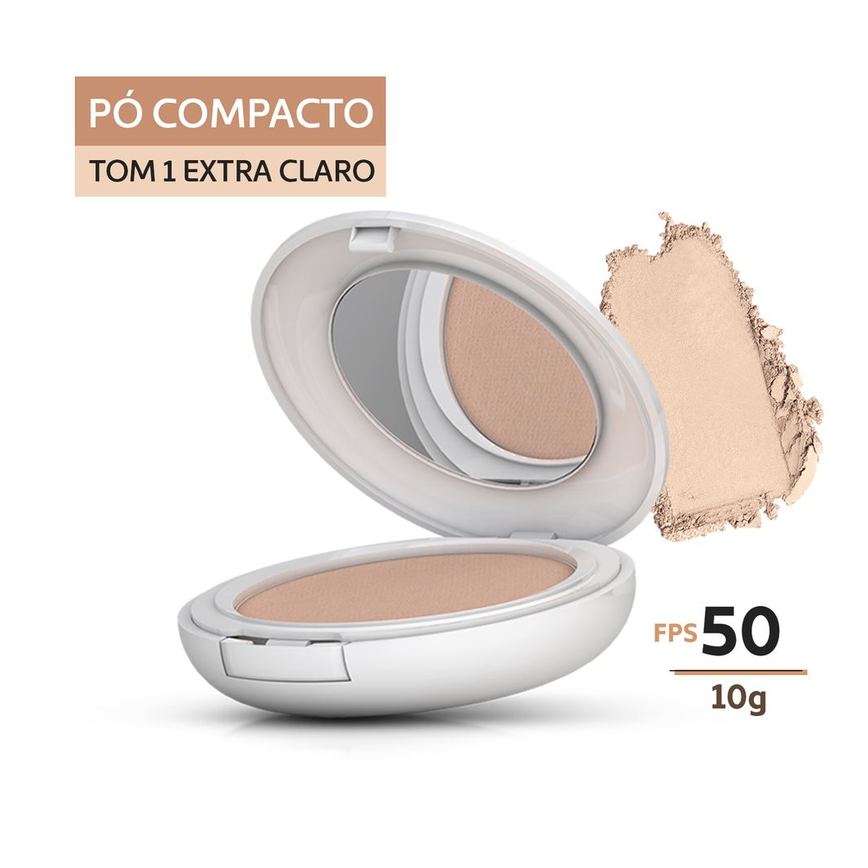 Protetor Solar Pó Compacto FPS 50 Mantecorp Episol Color Pele Extra Clara 10g