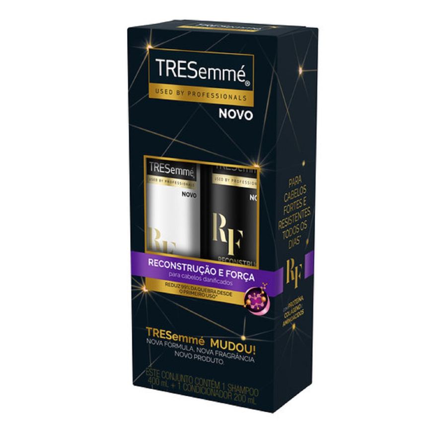 Kit Shampoo TRESemmé Reconstrução e Força 400ml 1 Unidade + Condicionador TRESemmé Reconstrução e Força 200ml 1 Unidade