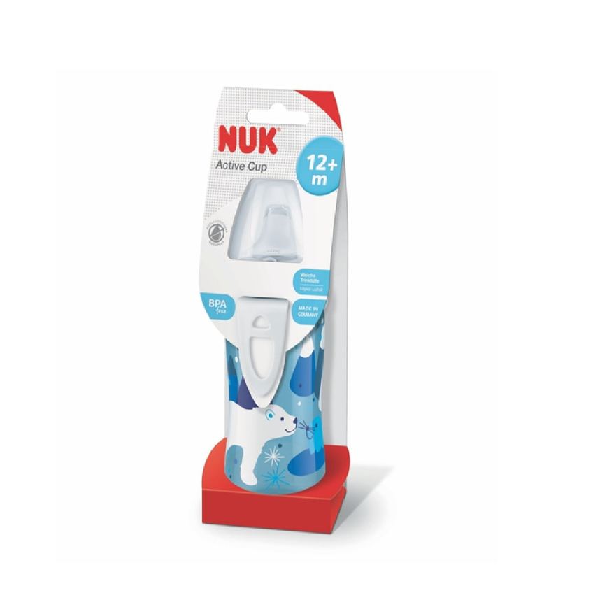 Copo de Transição NUK Active Cup +12 meses Antivazamento Azul 300ml 1 Unidade