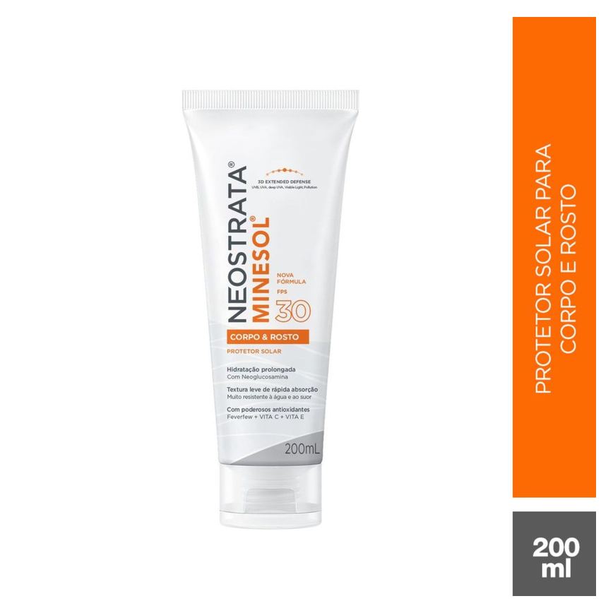 Protetor Solar NeoStrata Minesol Rosto e Corpo FPS30 200ml