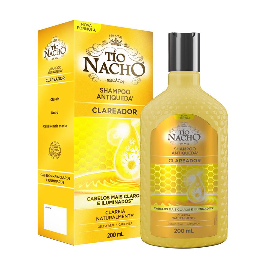 Shampoo Tío Nacho Clareador Antiqueda 200ml
