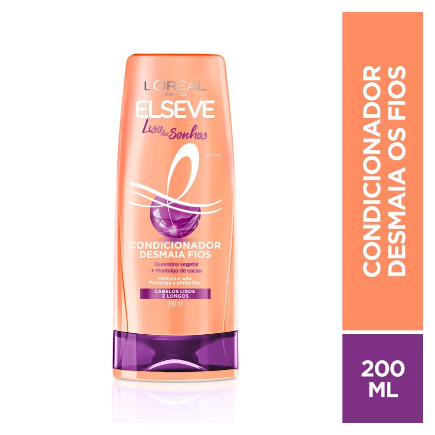 Condicionador Elseve Liso dos Sonhos Desmaia Fios 200ml