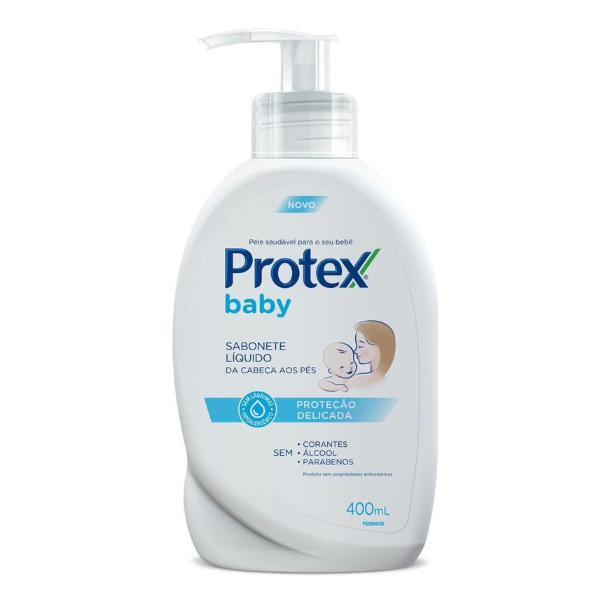 Sabonete Líquido Infantil Protex Baby Delicate Care Proteção Delicada da Cabeça aos Pés 400ml