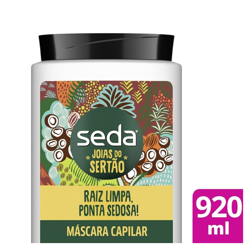 Creme de Pentear Seda Joias do Sertão Raiz Limpa Ponta Sedosa! Babosa + Óleo de Coco 920g