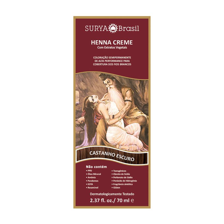 Tintura Henna Surya Castanho Escuro 70ml