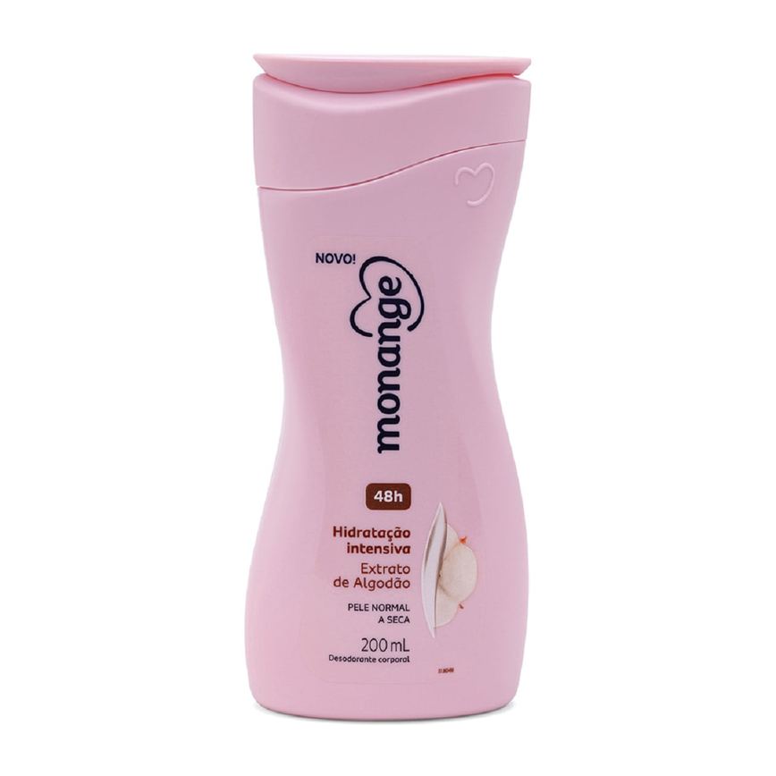 Loção Corporal Monange Hidratação Intensiva com Extrato de Algodão 200ml