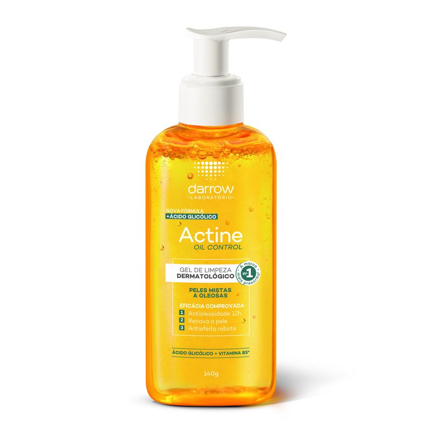 Gel de Limpeza Facial Darrow Actine Oil Control Pele Mista a Oleosa 140g