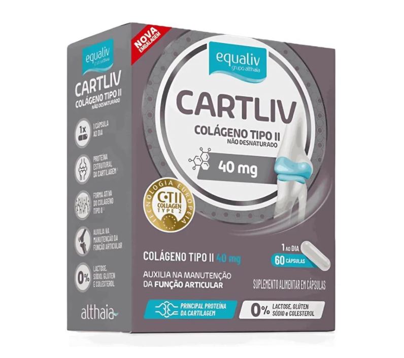 Colágeno Tipo II – Cartliv 40Mg Equaliv 60 Cápsulas