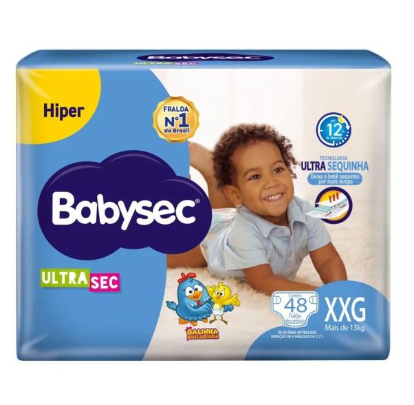Fralda Descartável Babysec Hiper XXG 48 Unidades