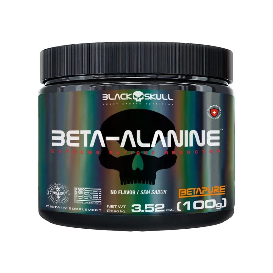 Black Skull Beta Alanina 100gr Sem Sabor