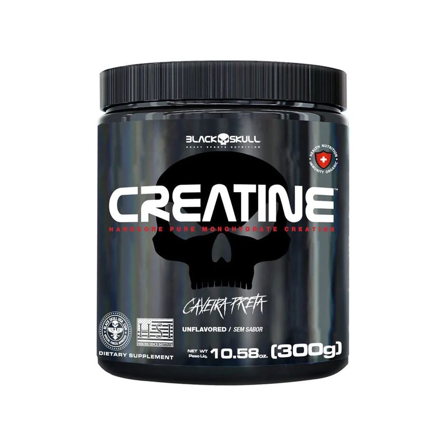 Black Skull Creatina 300gr Sem Sabor