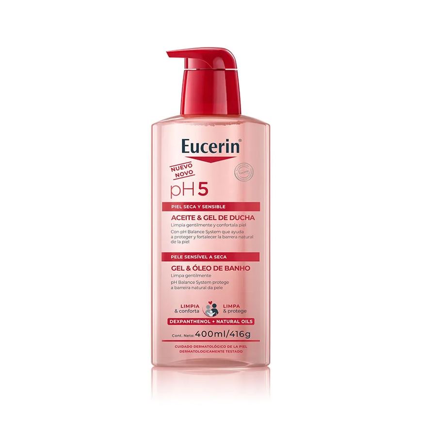 Gel E Óleo De Banho Eucerin Ph5 Pele Seca 400ml