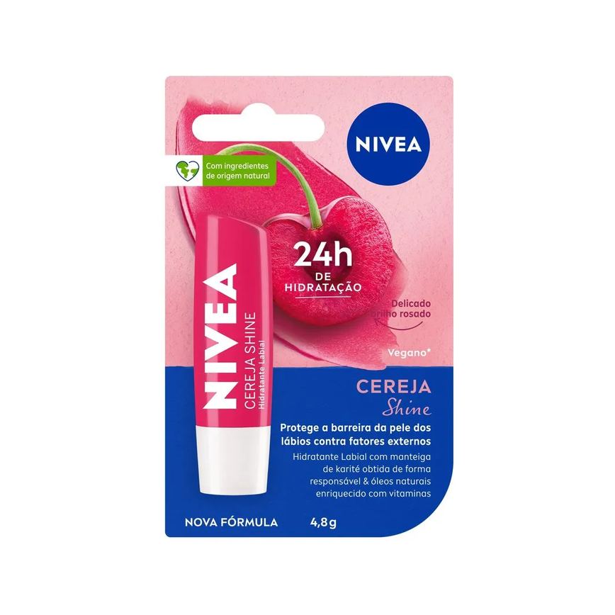 Hidratante Labial Nivea Cereja Shine 4,8g