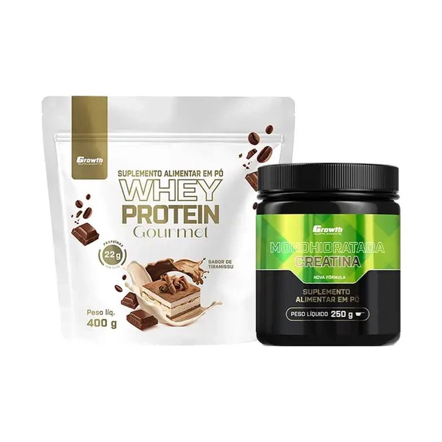 Kit Whey Gourmet 400g + Creatina Monohidratada 250g