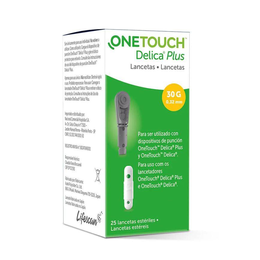 Lancetas One Touch Delica Plus Com 25